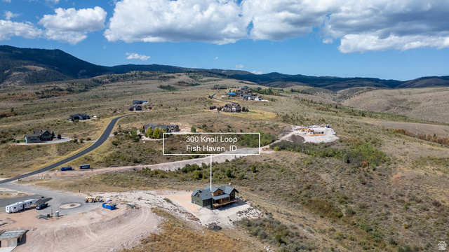 300 Knoll Loop, Unit 227 Fish Haven, ID 83287 - Photo 52 of 56 Overview of rural landscape featuring mountains and property boundaries highlighted