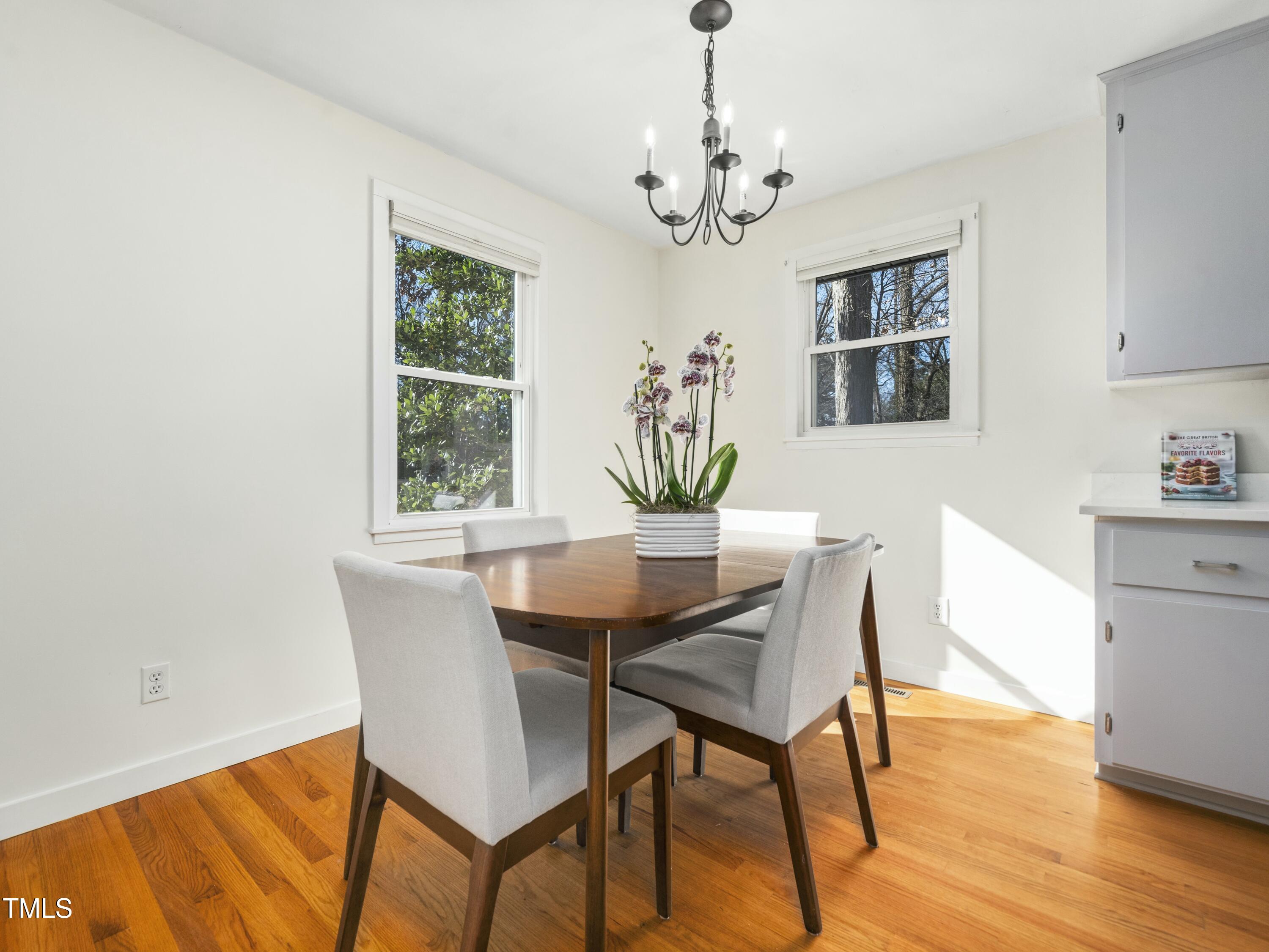 2011 Watkins Street Raleigh, NC 27604 - Photo 32 of 36 a view of a dining room with furniture window and wooden floor