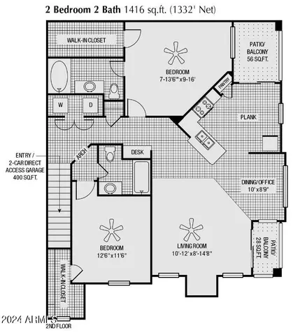 $1,862 | 5120 East Hampton Avenue, Unit 2, Mesa, AZ 85206