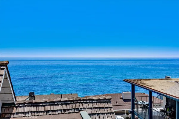 a view of an ocean from a balcony