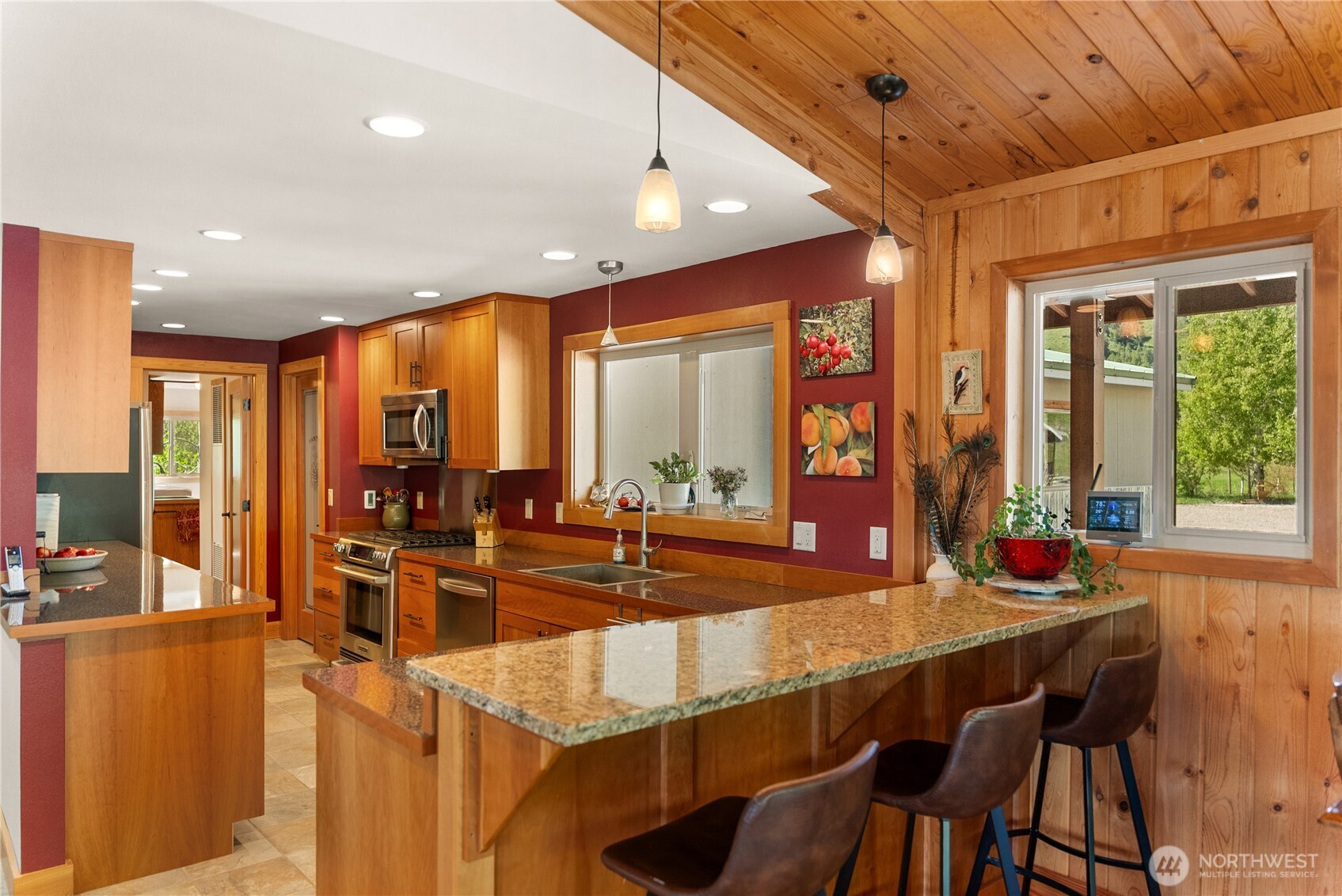 446 Rendezvous Road Winthrop, WA 98862 - Photo 6 of 40 a view of a dining room with furniture window and outside view