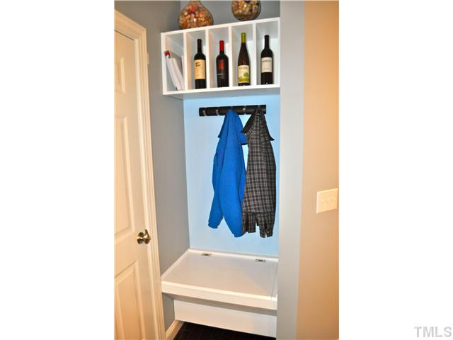 808 Pirouette Court Raleigh, NC 27606 - Photo 9 of 25 Great place to drop you keys and hang up a jacket. Additional storage in the seat!