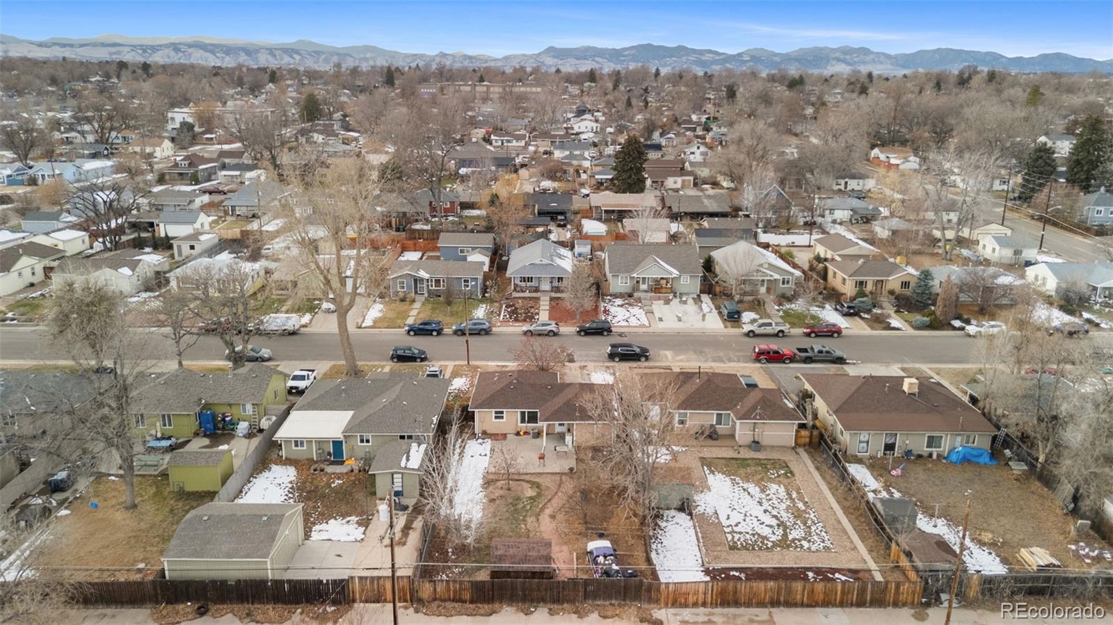 4956 Umatilla Street Denver, CO 80221 - Photo 27 of 33 an aerial view of residential house with parking space