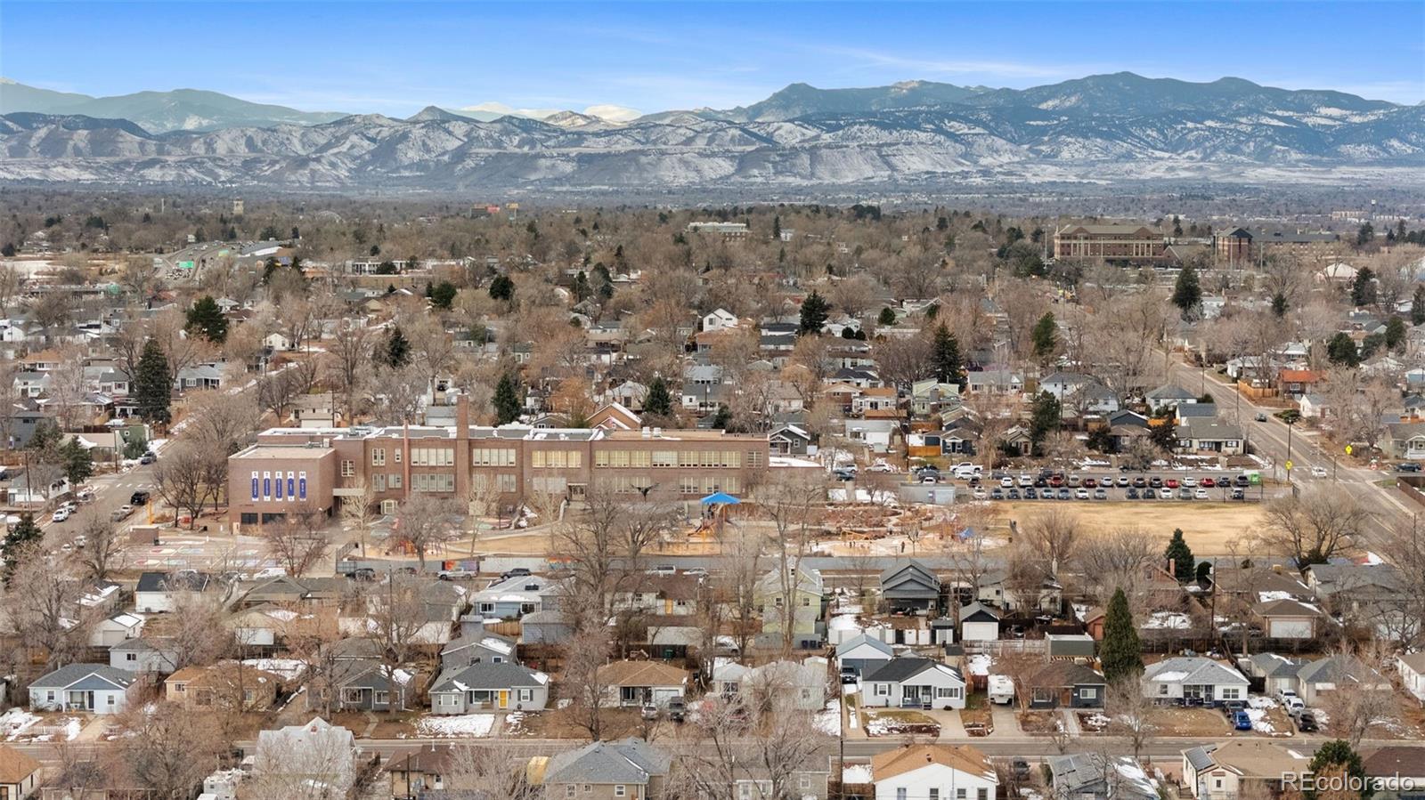 4956 Umatilla Street Denver, CO 80221 - Photo 32 of 33 an aerial view of residential house and green space