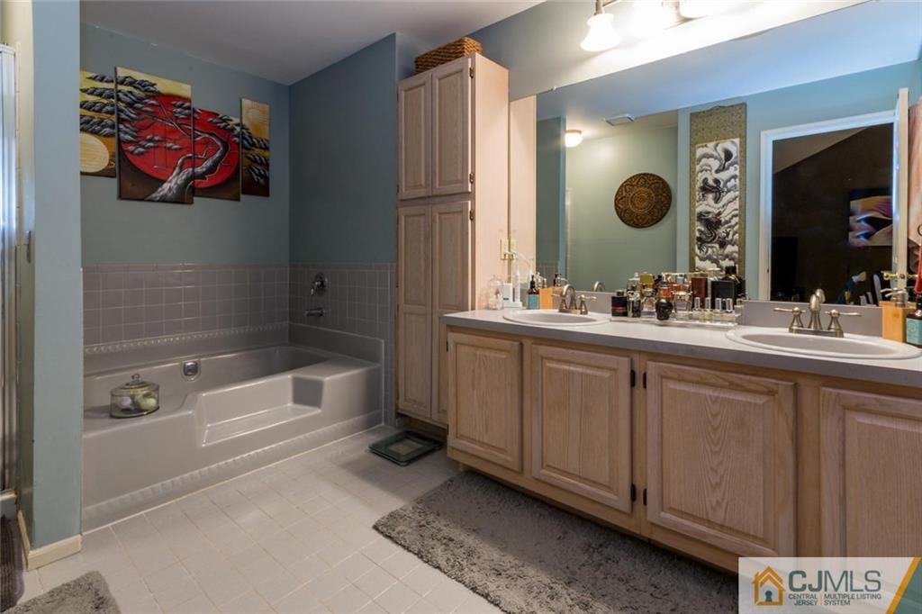 170 Salem Road North Brunswick, NJ 08902 - Photo 14 of 25 a bathroom with a sink a vanity and a mirror
