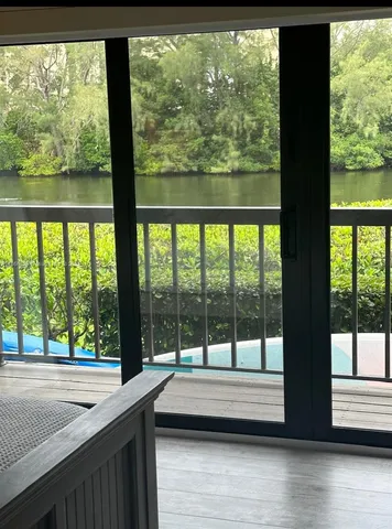 a view of a large window with an outdoor space