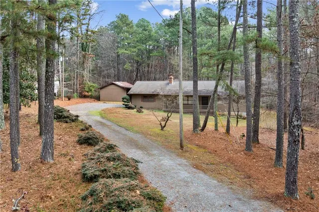 a view of a park with slide