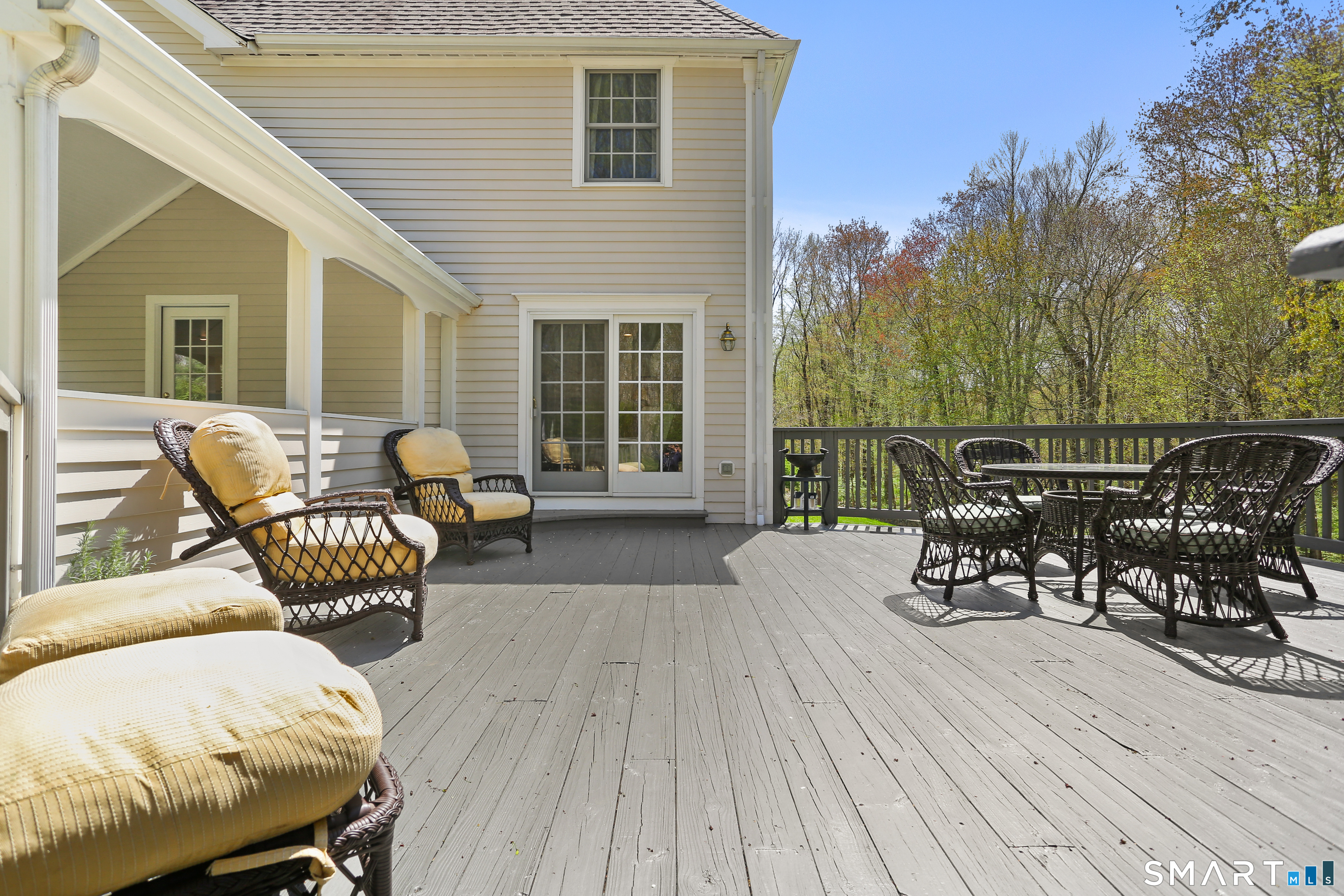 4041 Redding Road Fairfield, CT 06824 - Photo 34 of 38 Large deck gives great views of the property