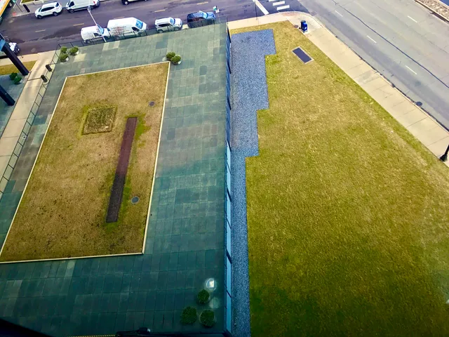 a bathroom with a mirror