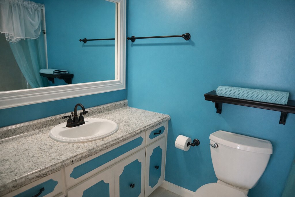 6303 Lemans Lane Columbus, GA 31909 - Photo 13 of 16 a bathroom with a toilet sink and mirror