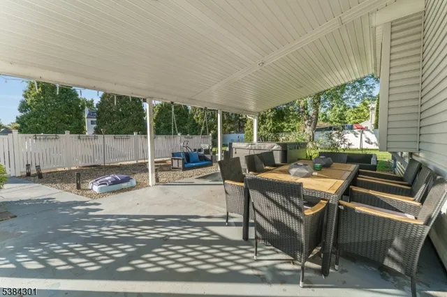 a view of outdoor space with seating