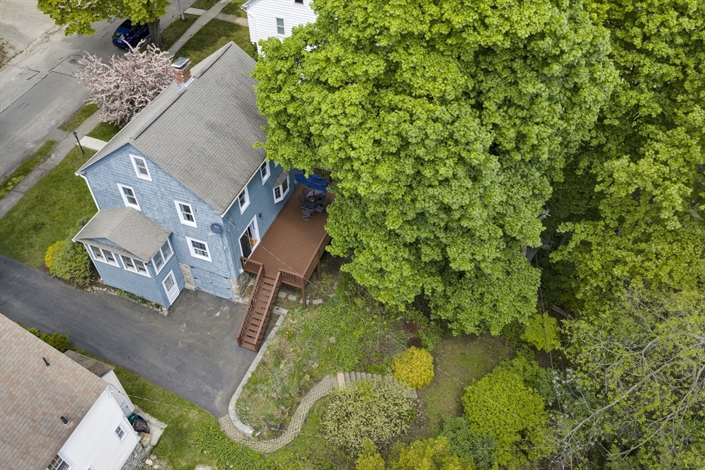 71 Morningside Road Worcester, MA 01602 - Photo 33 of 42 an aerial view of a house with swimming pool and garden