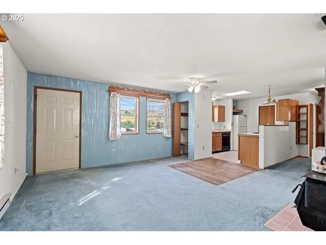 a view interior of residential house with wooden floor