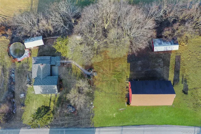 a aerial view of a house