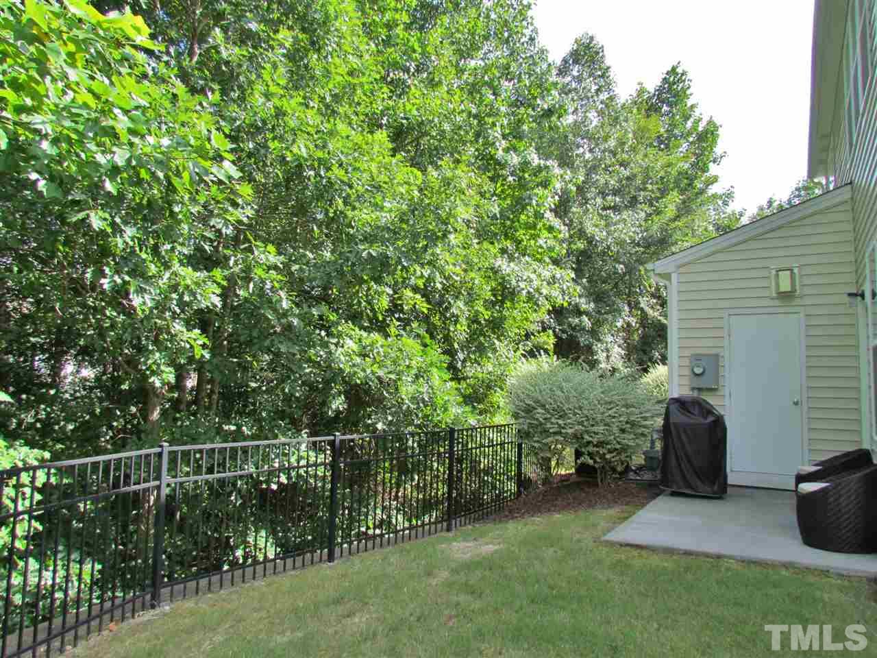 2916 Casona Way Raleigh, NC 27616 - Photo 24 of 25 a view of a backyard with potted plants and a palm tree