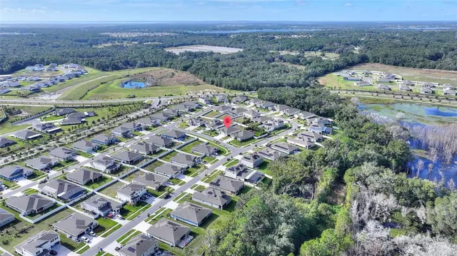 an aerial view of multiple house