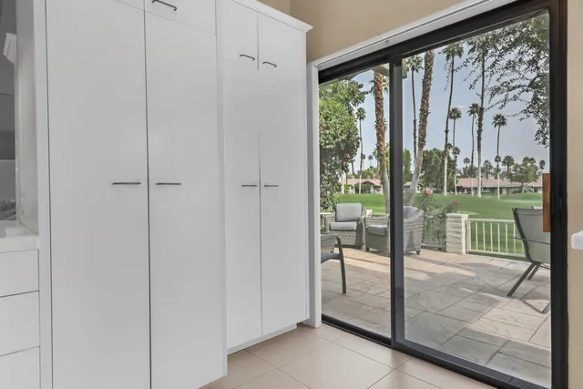 a view of a city with mountains in the background