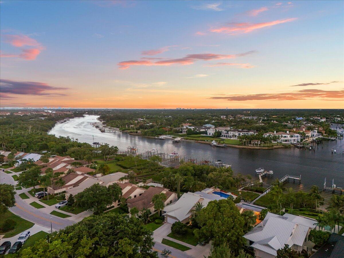 352 River Edge Road Jupiter, FL 33477 - Photo 41 of 56 Twilight aerial