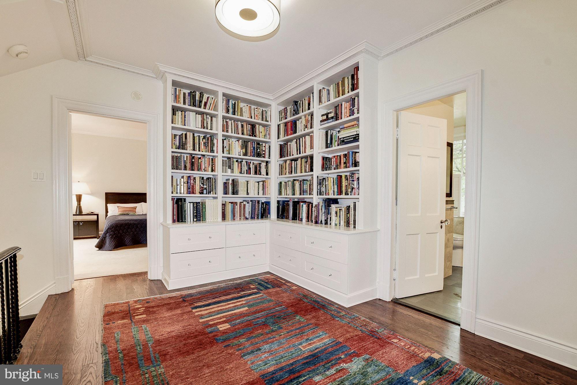 3308 Woodley Road Northwest Washington, DC 20008 - Photo 11 of 23 Upstairs Library on Landing
