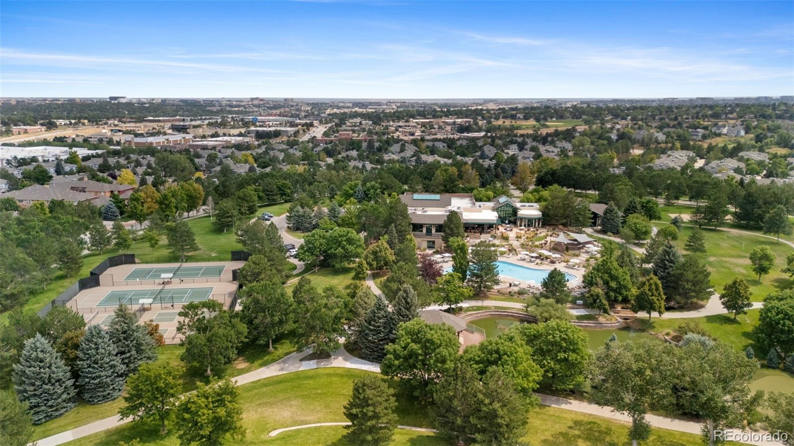 8540 Gold Peak Lane, Unit C Highlands Ranch, CO 80130 - Photo 35 of 37 an aerial view of multiple house