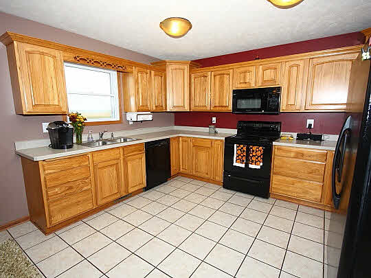 11601 East Kyte Road Rochelle, IL 61068 - Photo 2 of 11 a kitchen with stainless steel appliances granite countertop a sink and a stove