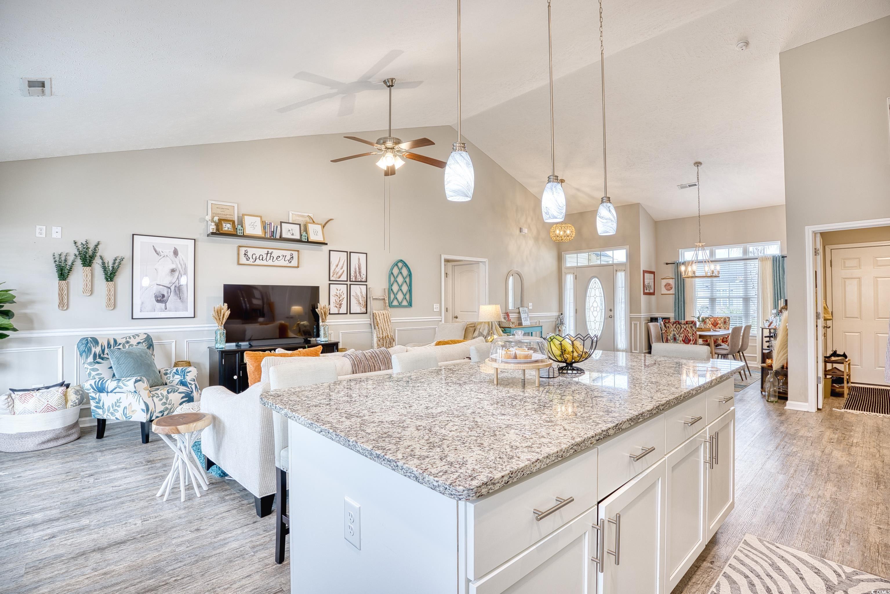 520 Hobie Cat Road Myrtle Beach, SC 29588 - Photo 23 of 40 Kitchen featuring light stone counters, a center i