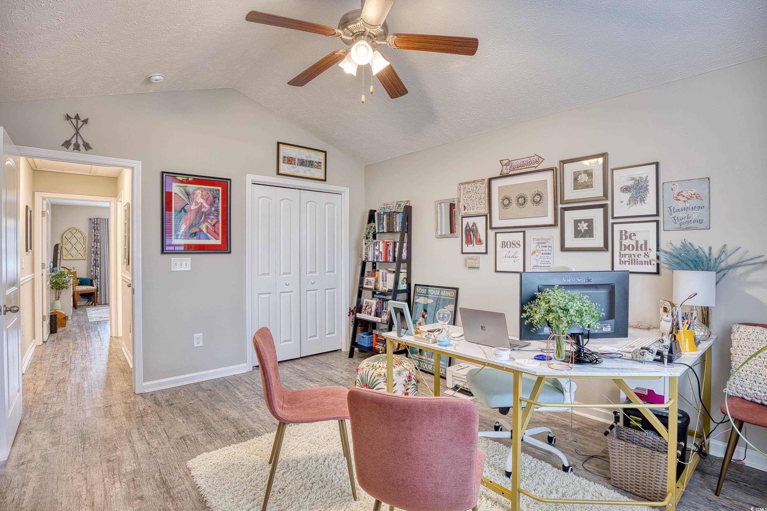 520 Hobie Cat Road Myrtle Beach, SC 29588 - Photo 25 of 40 Office space with a textured ceiling, ceiling fan,