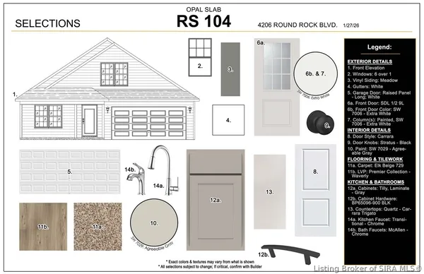 $280,900 | 4206-lot 104 Round Rock Boulevard, Charlestown, IN 47111
