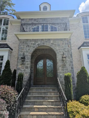 a front view of a house with entryway