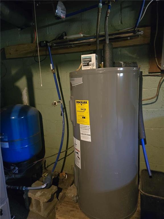 2907 Oneida Valley Road Hilliards, PA 16040 - Photo 32 of 42 a room with water heater and wooden cabinets