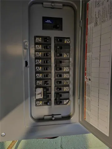 a view of a room with racks