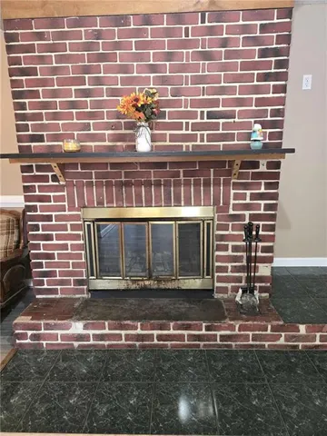 a front view of a building with street