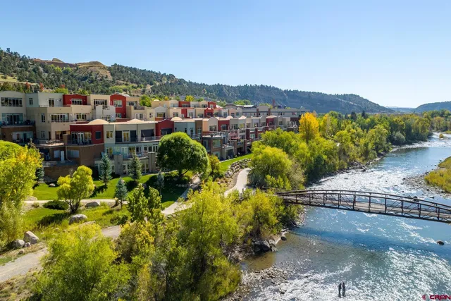 a view of a lake with a mountain in the background