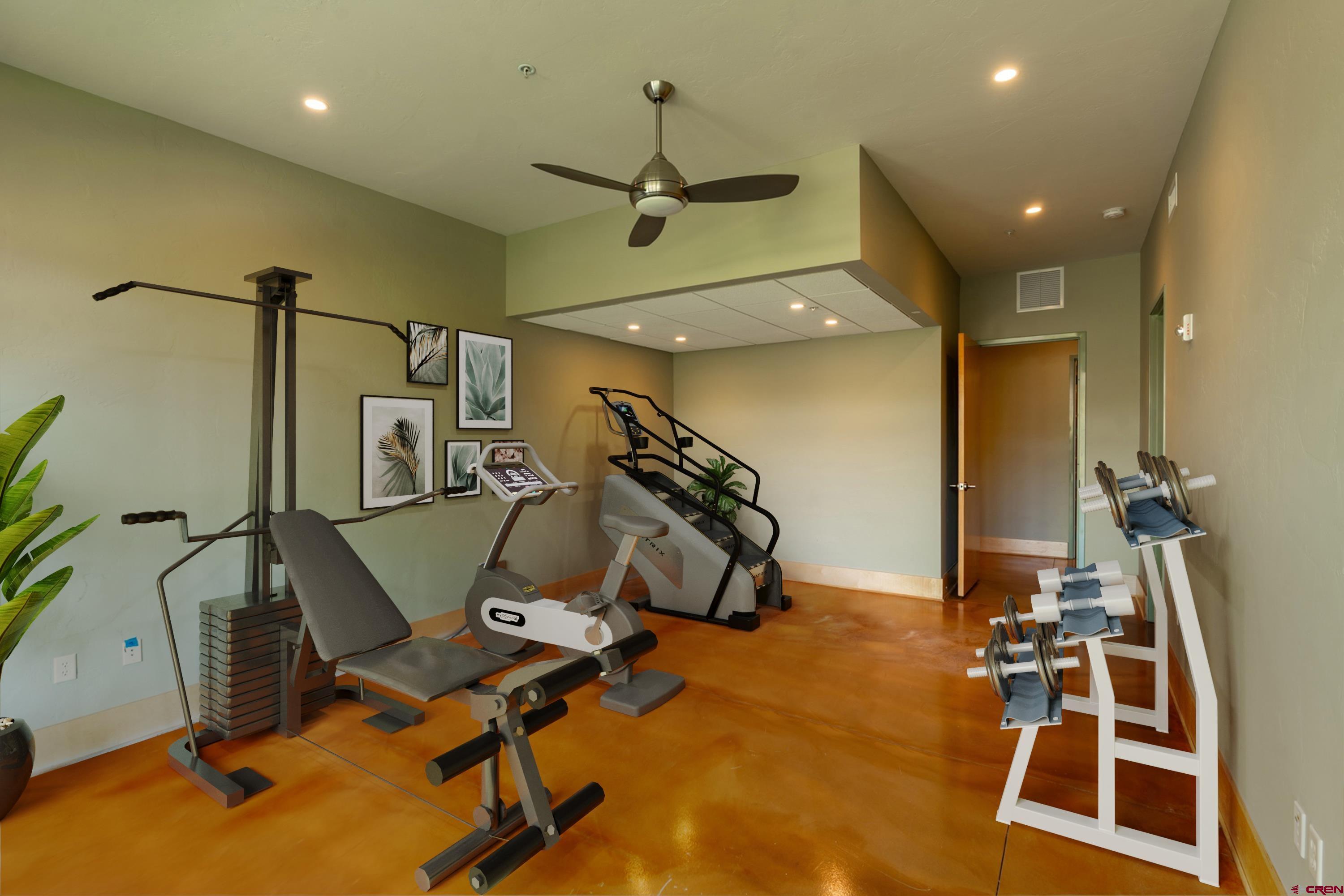 555 Rivergate Lane, Unit B482 Durango, CO 81301 - Photo 20 of 35 a view of a room with gym equipment