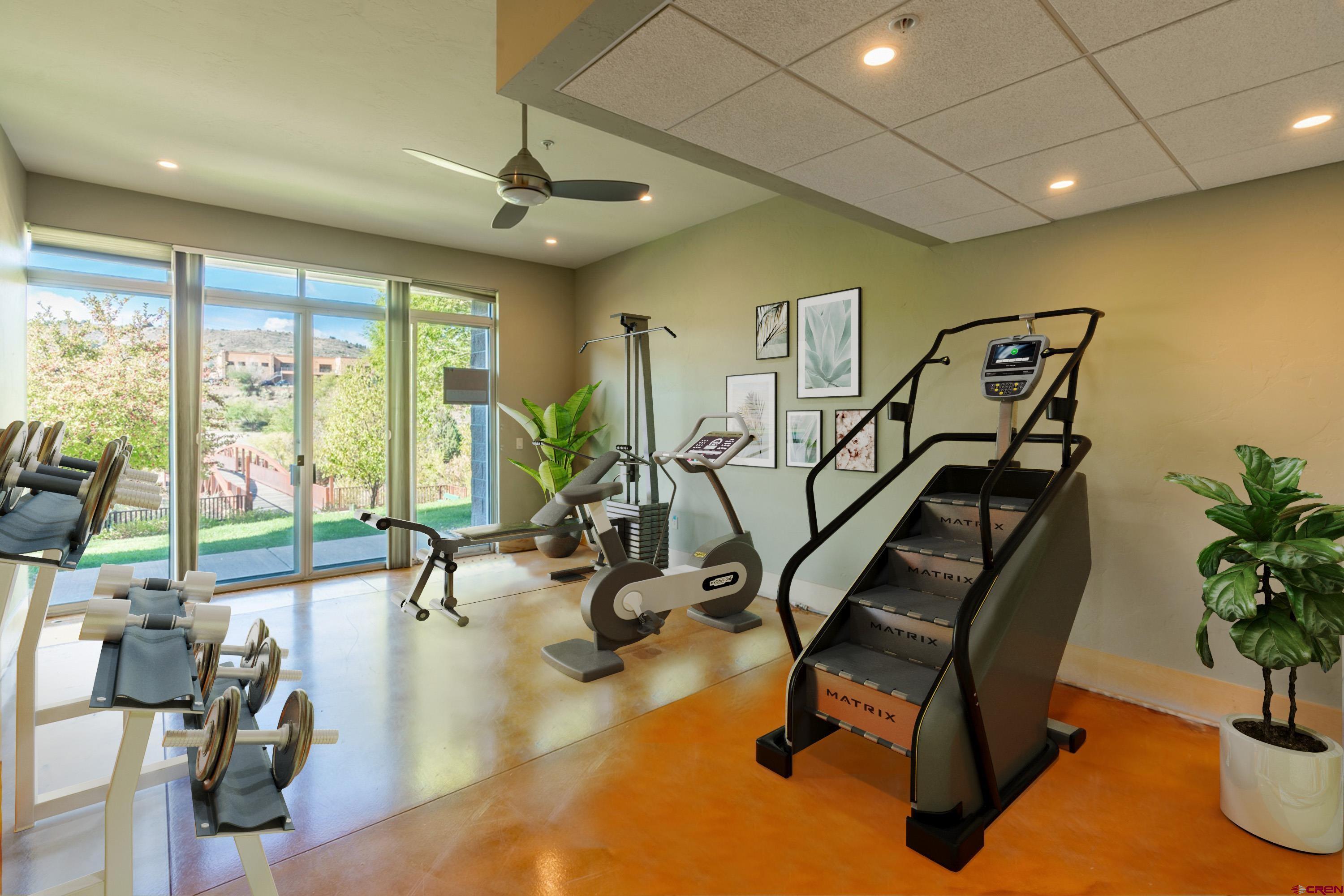 555 Rivergate Lane, Unit B482 Durango, CO 81301 - Photo 21 of 35 a view of a room with gym equipment