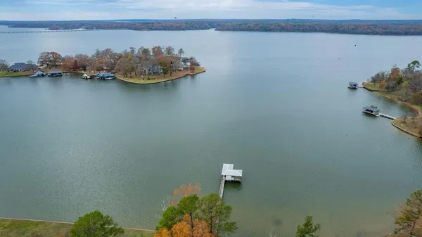 a view of a lake with outdoor space