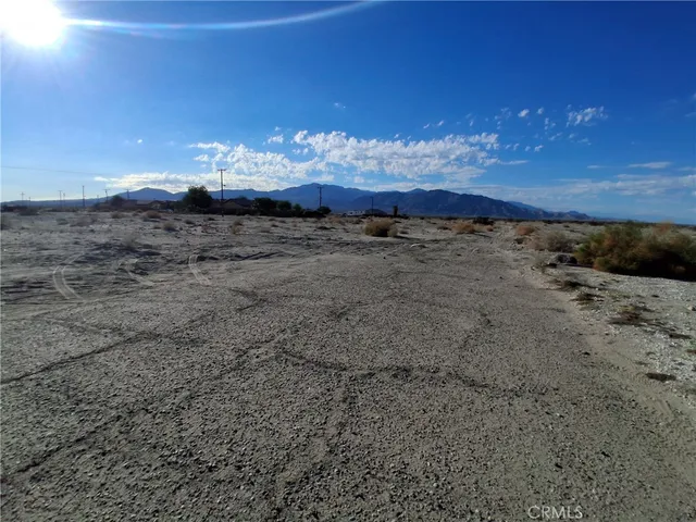 a view of a sky from a yard