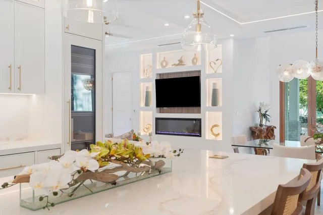 a view of an empty room with a balcony