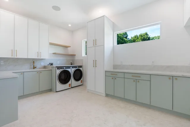 a view of a lake with a yard