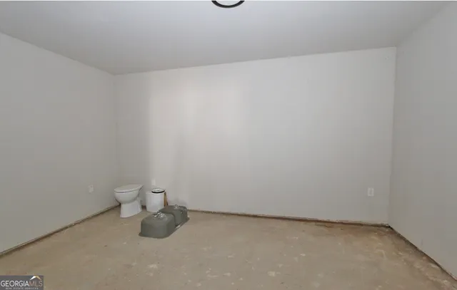 a view of a room with garage