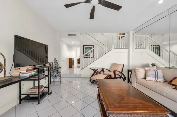 a view of a livingroom with furniture and a couch