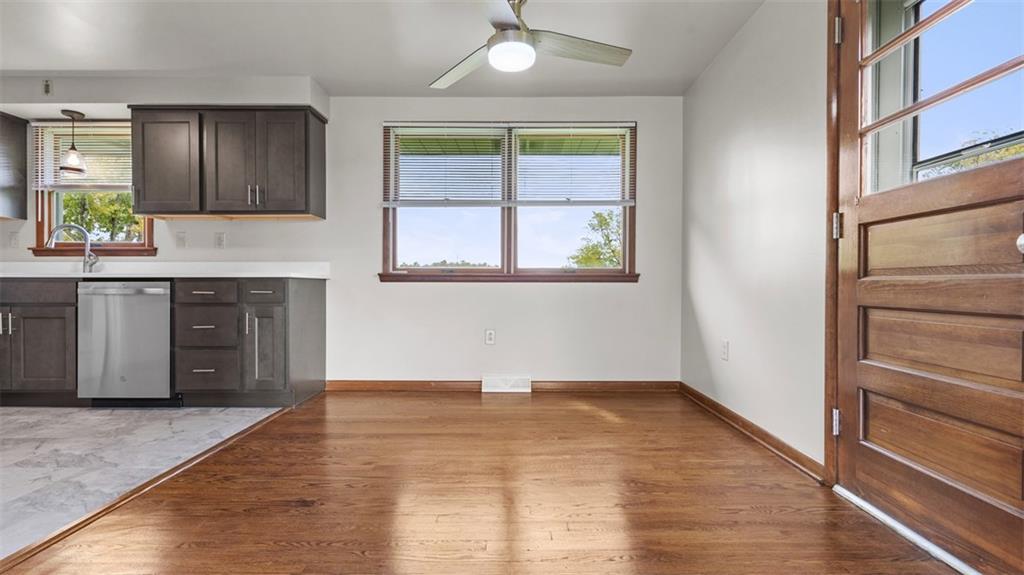 119 Linden Road Canonsburg, PA 15317 - Photo 11 of 41 a view of a kitchen with a sink and dishwasher wooden floor