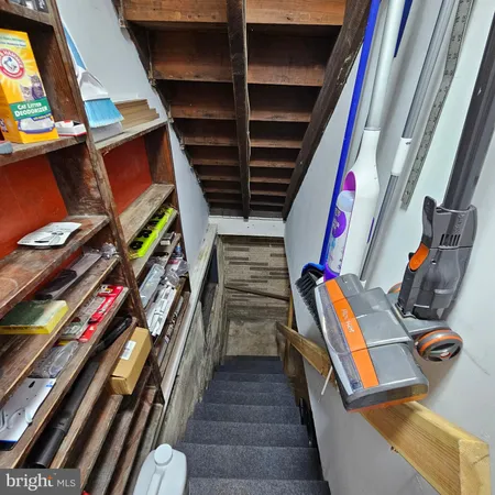a view of stairs