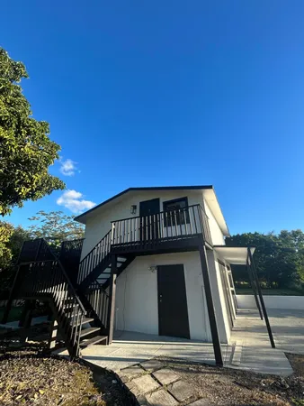 a view of a house with a balcony
