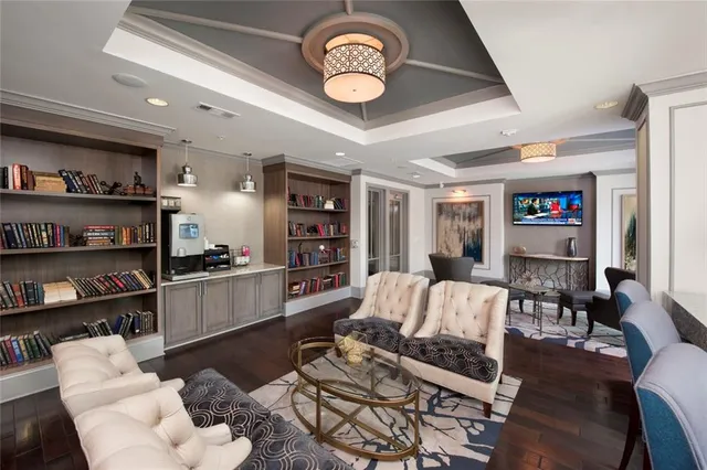 front view of a building with a street