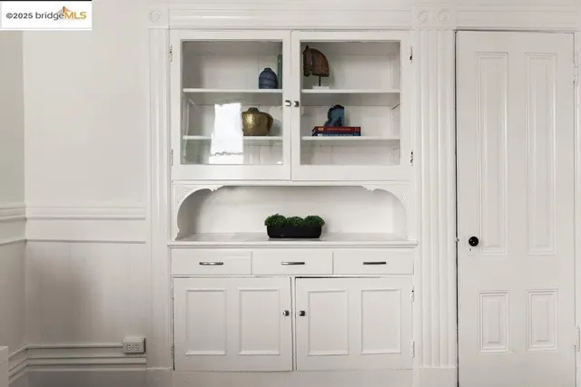 a close view of closet