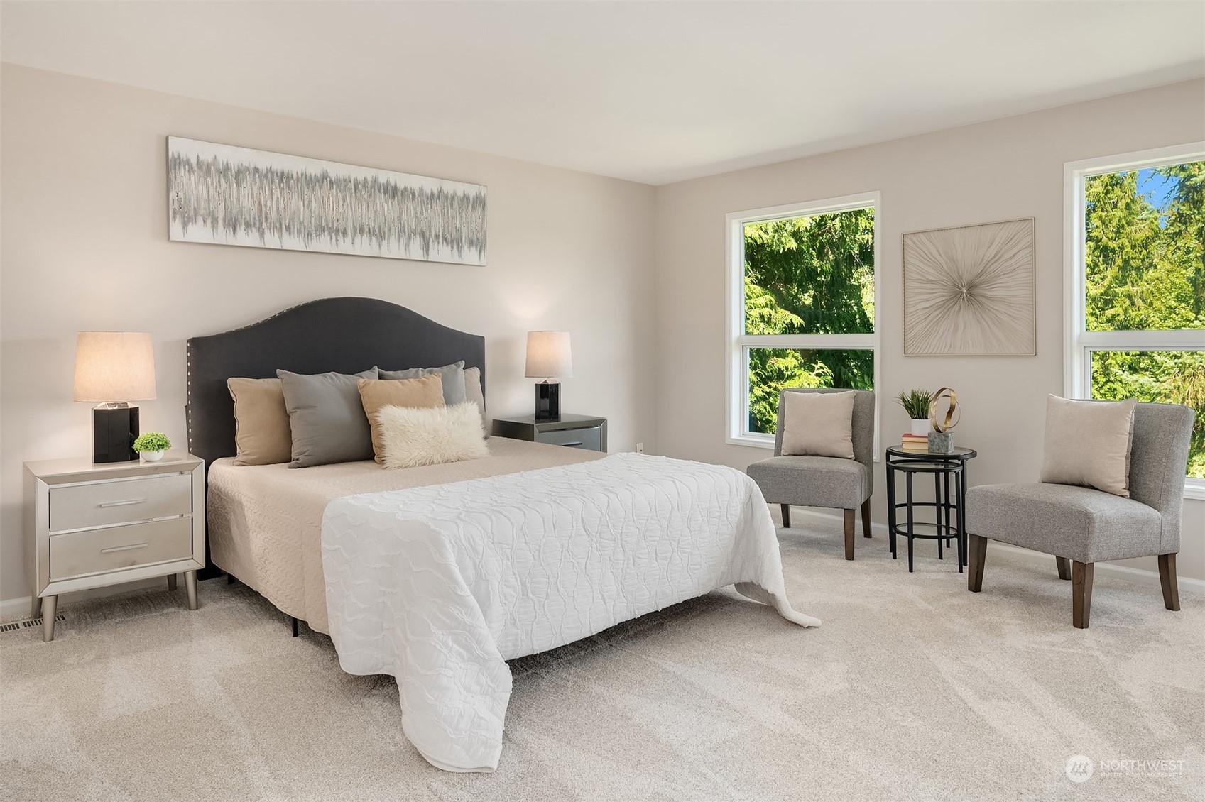 36 Decatur Key Bellevue, WA 98006 - Photo 4 of 40 a bedroom with a bed chair and a large window