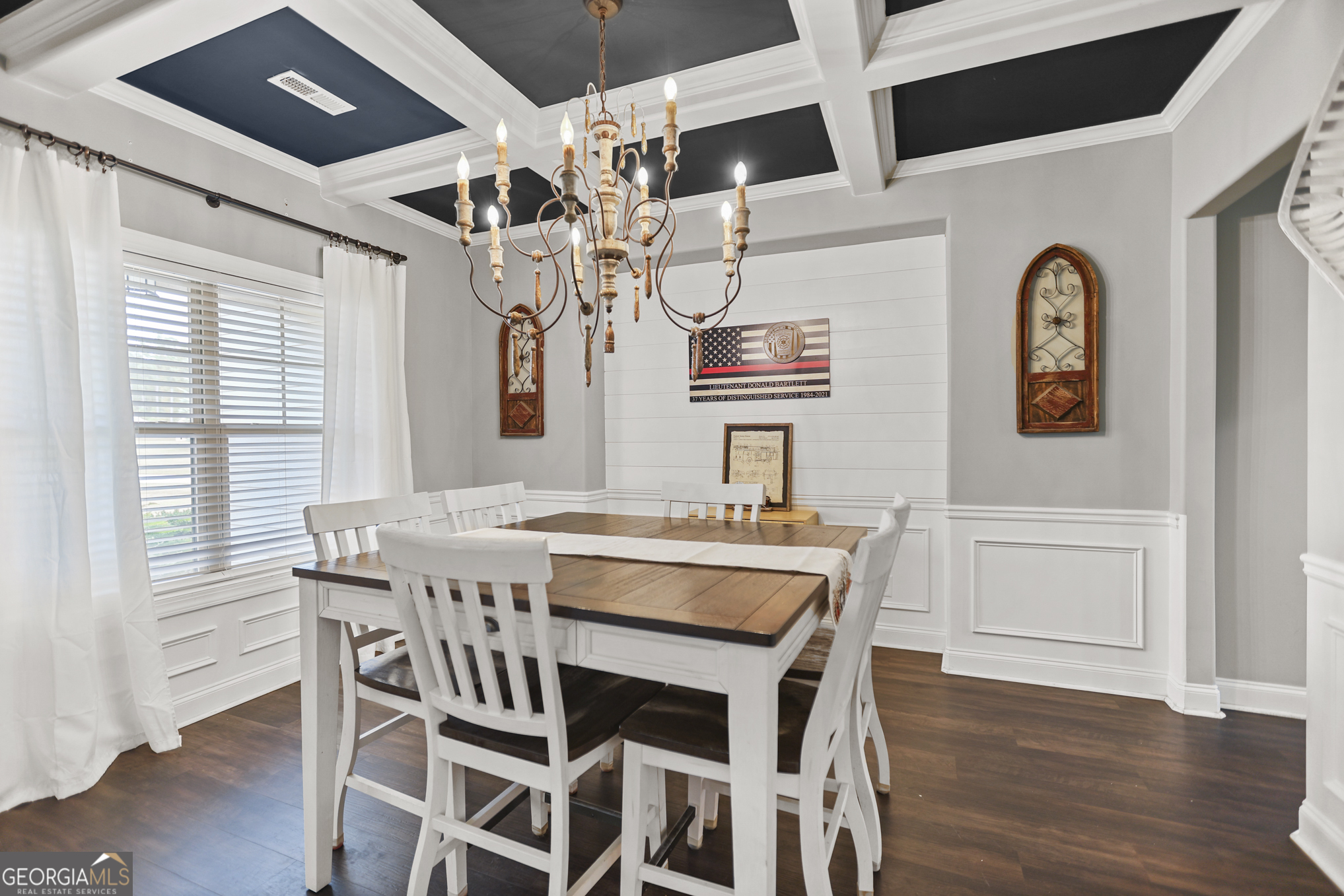 22 Huntsman Run Senoia, GA 30276 - Photo 11 of 69 a view of a dining room with furniture and wooden floor