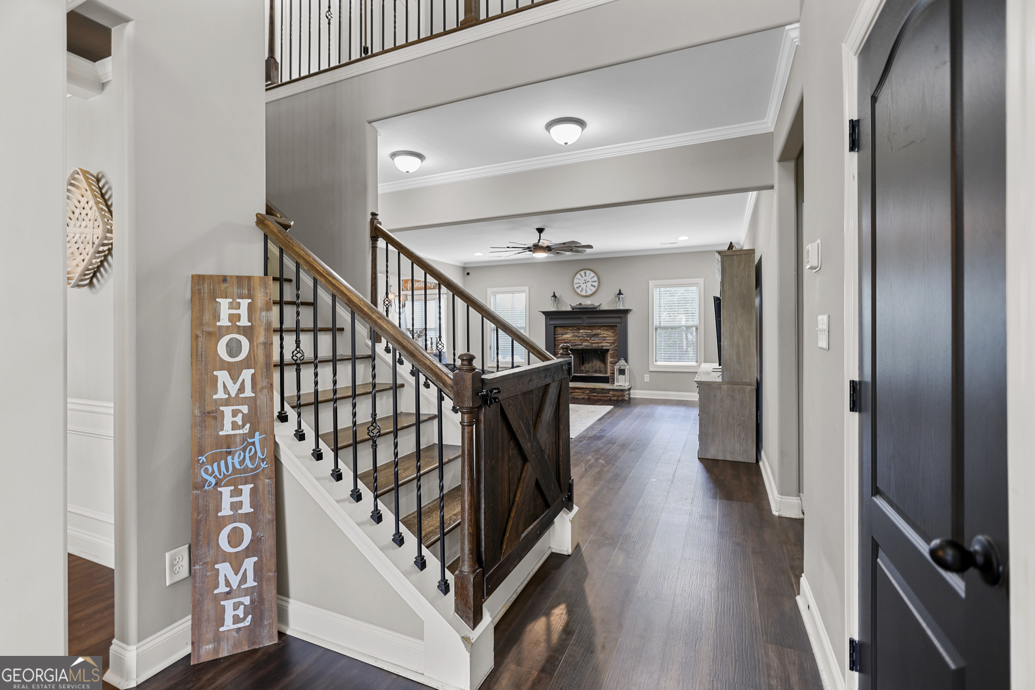 22 Huntsman Run Senoia, GA 30276 - Photo 14 of 69 a view of entryway and hall with wooden floor