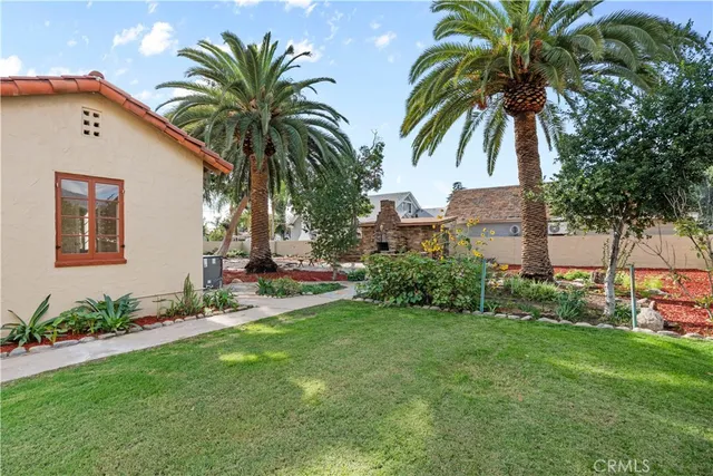 a view of a street with a tree